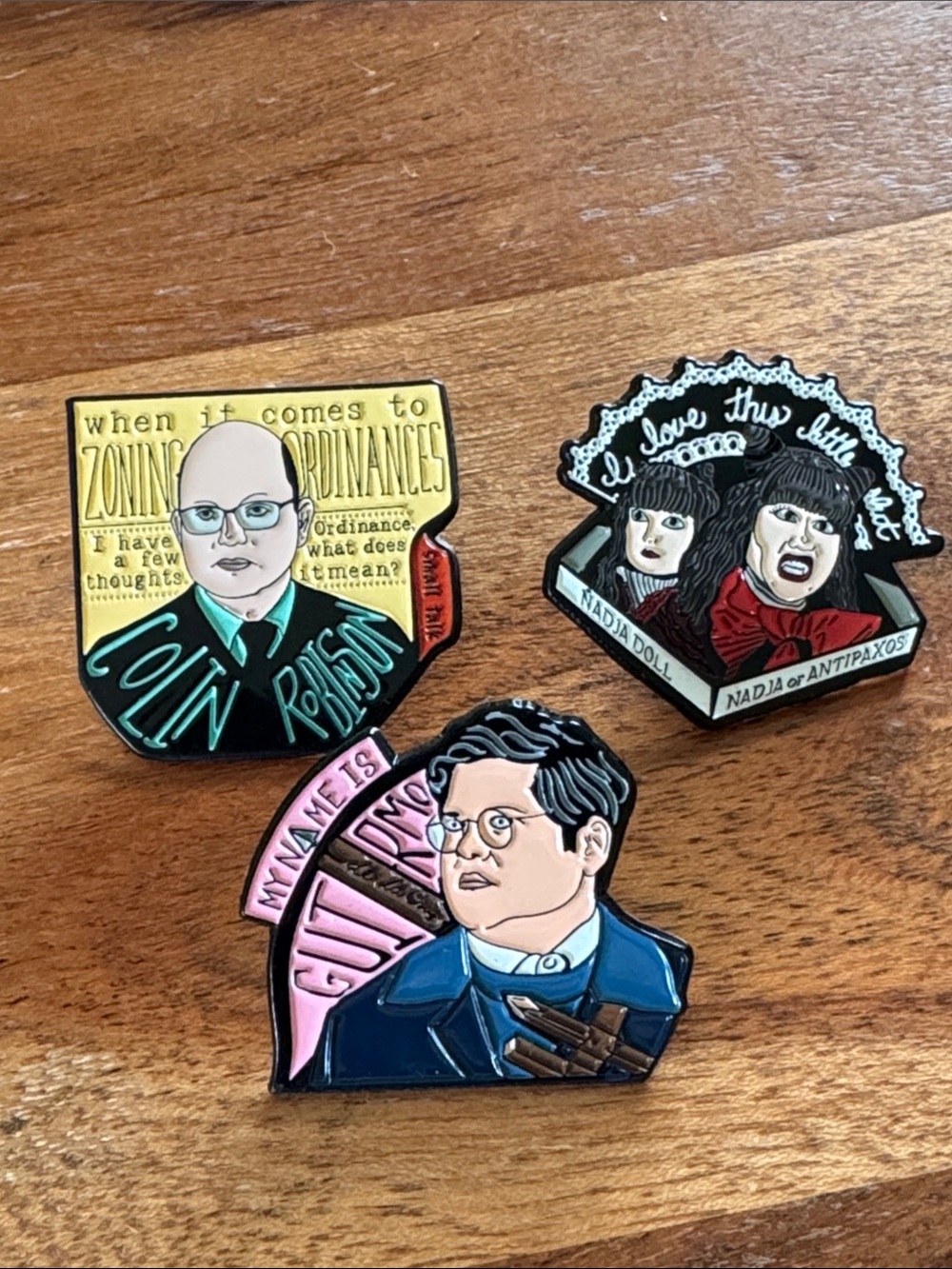 Set of 3 Enamel Character Pins- What We Do in the Shadows INSPIRED